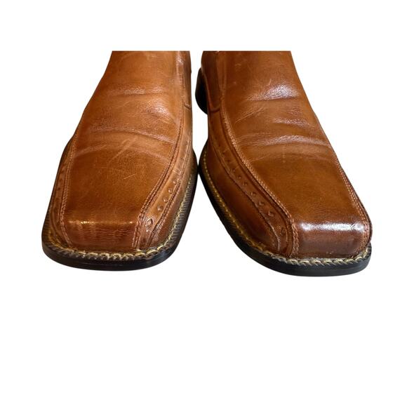 Stacy Adams Danton Slip On Dress Loafers Cognac Brown 8 - Picture 5 of 8